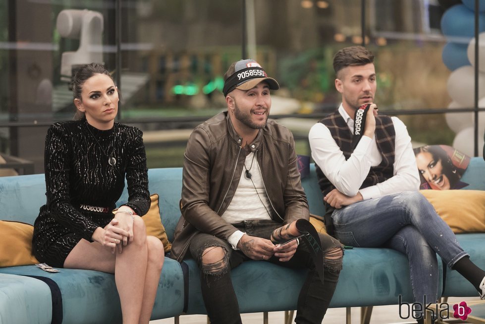 Irene Rosales, Kiko Rivera y Alejandro Albalá durante un momento de la gala 14 de 'GH DÚO'