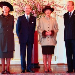 Los Grandes Duques Juan y Josefina Carlota de Luxemburgo con los Reyes Alberto y Paola de Bélgica