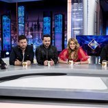 Pablo López, Antonio Orozco, Luis Fonsi y Paulina Rubio en 'El Hormiguero' hablando de 'La Voz'