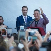 Alejandro Sanz en la inauguración de su calle en Alcalá de los Gazules