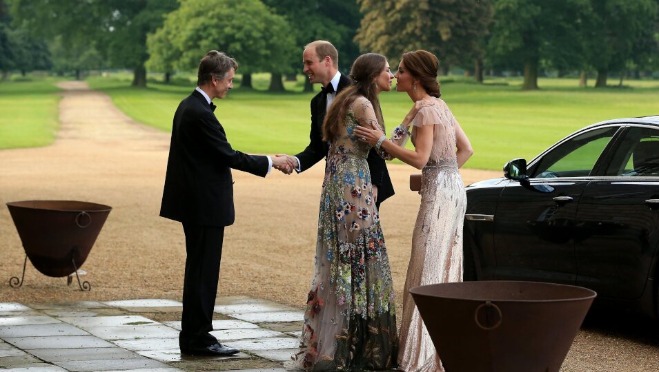 El Príncipe Guillermo y Kate Middleton con David Cholmondeley y Rose Hanbury