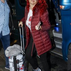 Aneth en el aeropuerto antes de poner rumbo a 'Supervivientes 2019'