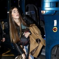 Violeta Mangriñán en el aeropuerto antes de poner rumbo a 'Supervivientes 2019'