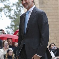 El Rey Felipe VI llegando a la Misa de Pascua 2019