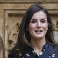 La Reina Letizia antes de la Misa de Pascua 2019