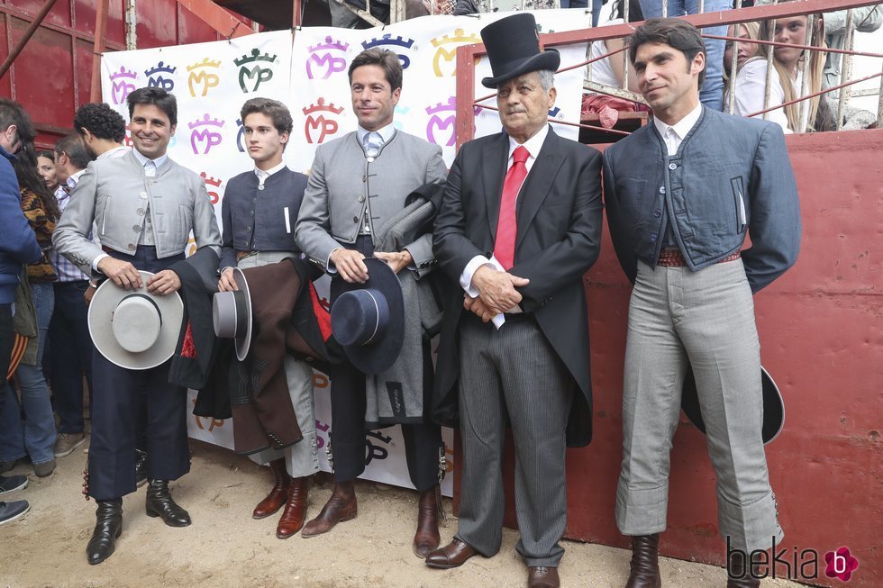 Francisco Rivera, Cayetano Rivera, José Antonio Canales en el homenaje a José Rivera