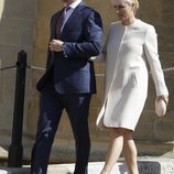 Zara Phillips y Mike Tindall antes de la Misa de Pascua 2019