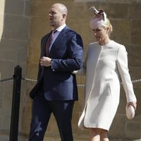 Zara Phillips y Mike Tindall antes de la Misa de Pascua 2019