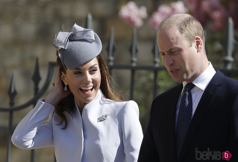 El Príncipe Guillermo y Kate Middleton, muy felices en la Misa del Domingo de Pascua 2019