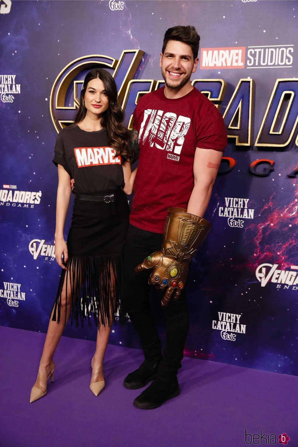 Diego Matamoros y Estela Grande en la premiere de 'Los Vengadores: Endgame' en Madrid