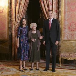 Los Reyes Felipe y Letizia en el almuerzo en honor a la ganadora del Premio Cervantes