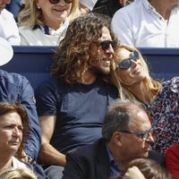 Carles Puyol y Vanesa Lorenzo, muy cariñosos en el torneo de Conde Godó 2019