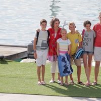 La Reina Sofía con sus nietos Victoria Federica de Marichalar y Juan, Pablo, Miguel e Irene Urdangarin en Mallorca