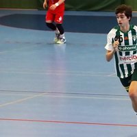 Pablo Urdangarin durante un partido de balonmano en Alemania