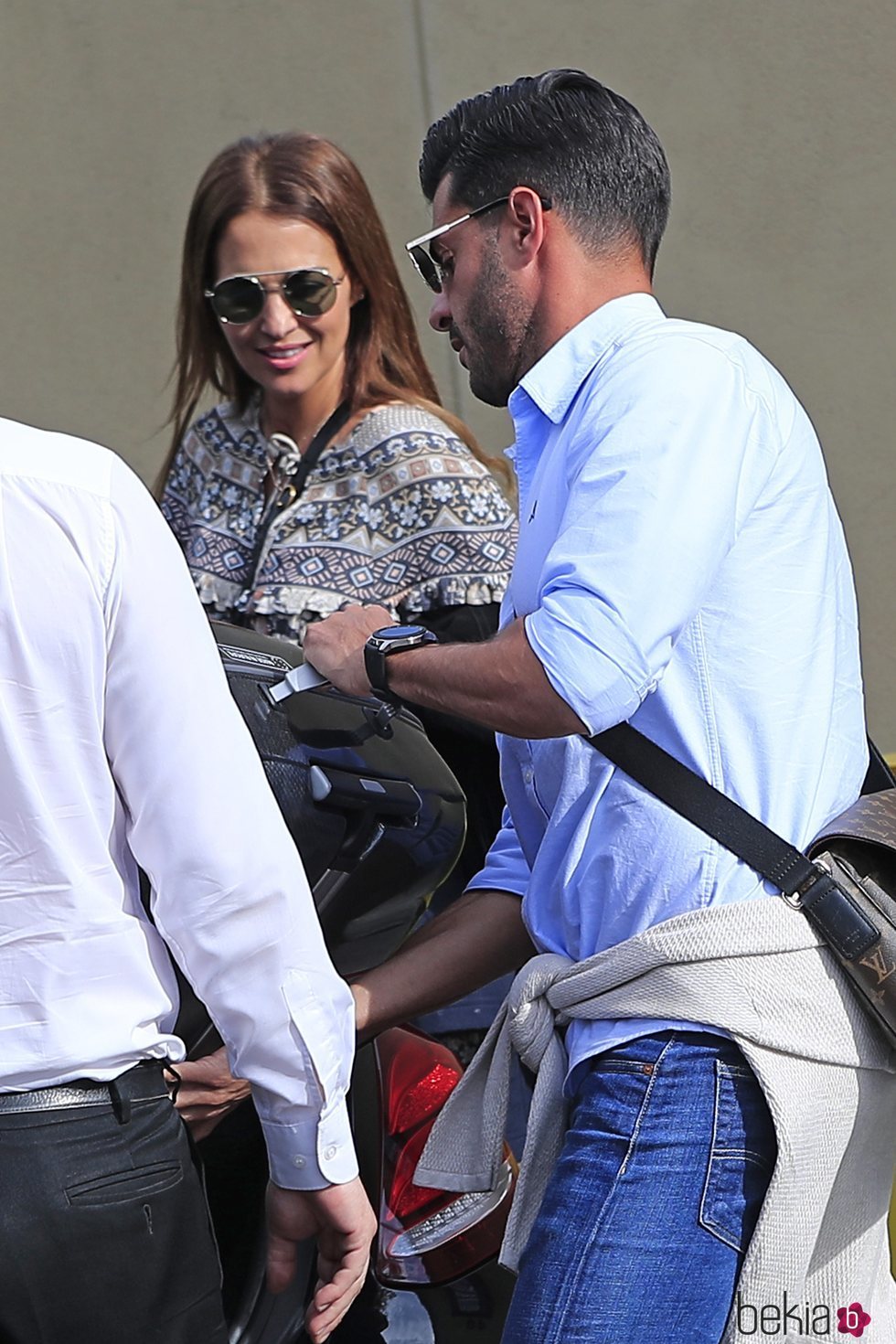 Paula Echevarría y Miguel Torres, preparándose para viajar a Málaga