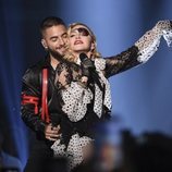 Maluma y Madonna actuando en los Billboard Music Awards 2019