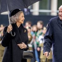 Los Reyes Juan Carlos y Sofía en el funeral del Gran Duque Juan de Luxemburgo