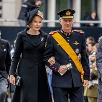 Matilde y Felipe de Bélgica en el funeral del Gran Duque Juan de Luxemburgo