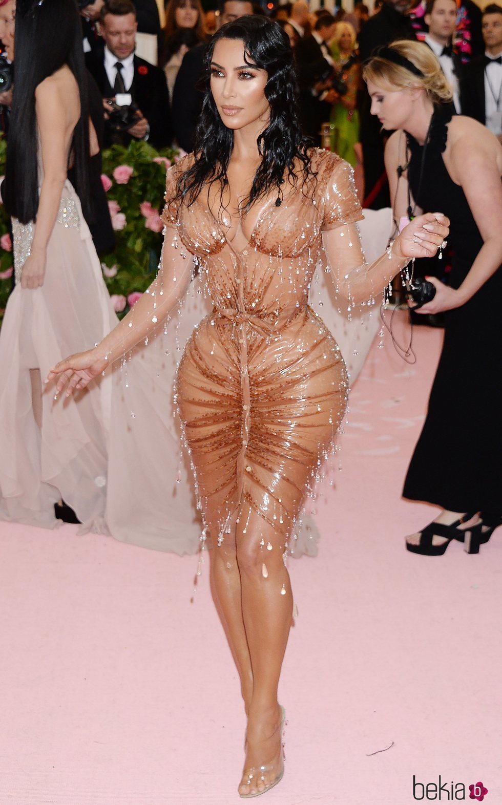 Kim Kardashian en la alfombra roja de la Gala MET 2019