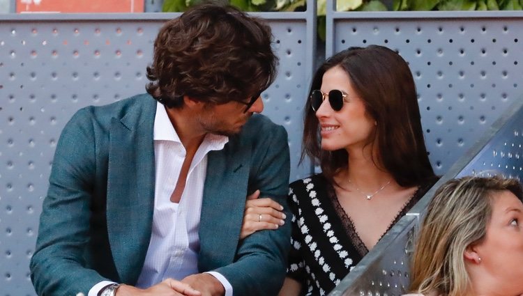 Feliciano López y Sandra Gago, compartiendo miradas en el Madrid Open 2019