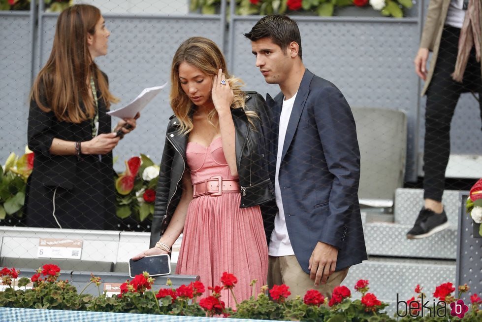 Alice Campello y Álvaro Morata en el Madrid Open 2019