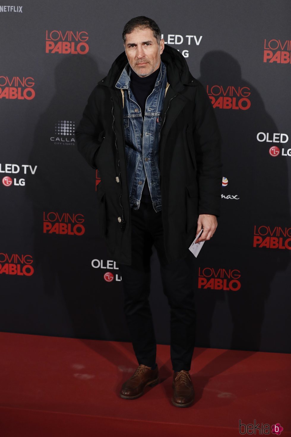 José Miguel Antúnez en la premier de 'Loving Pablo'