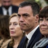 Pedro Sánchez en la capilla ardiente de Alfredo Pérez Rubalcaba en el Congreso de los Diputados en Madrid