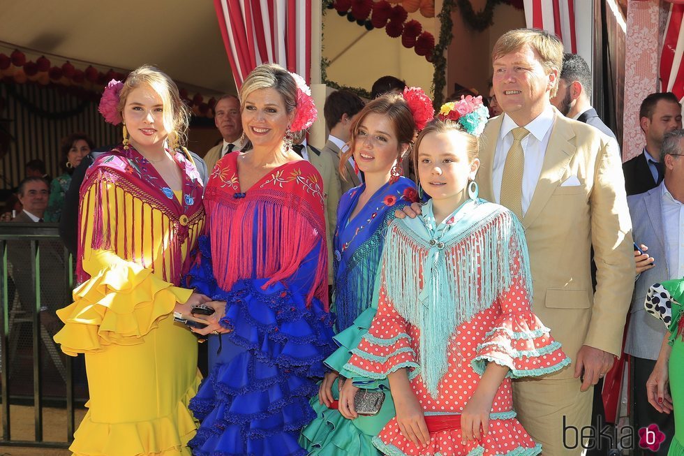 Los Reyes de Holanda y sus hijas en la Feria de Abril 2019