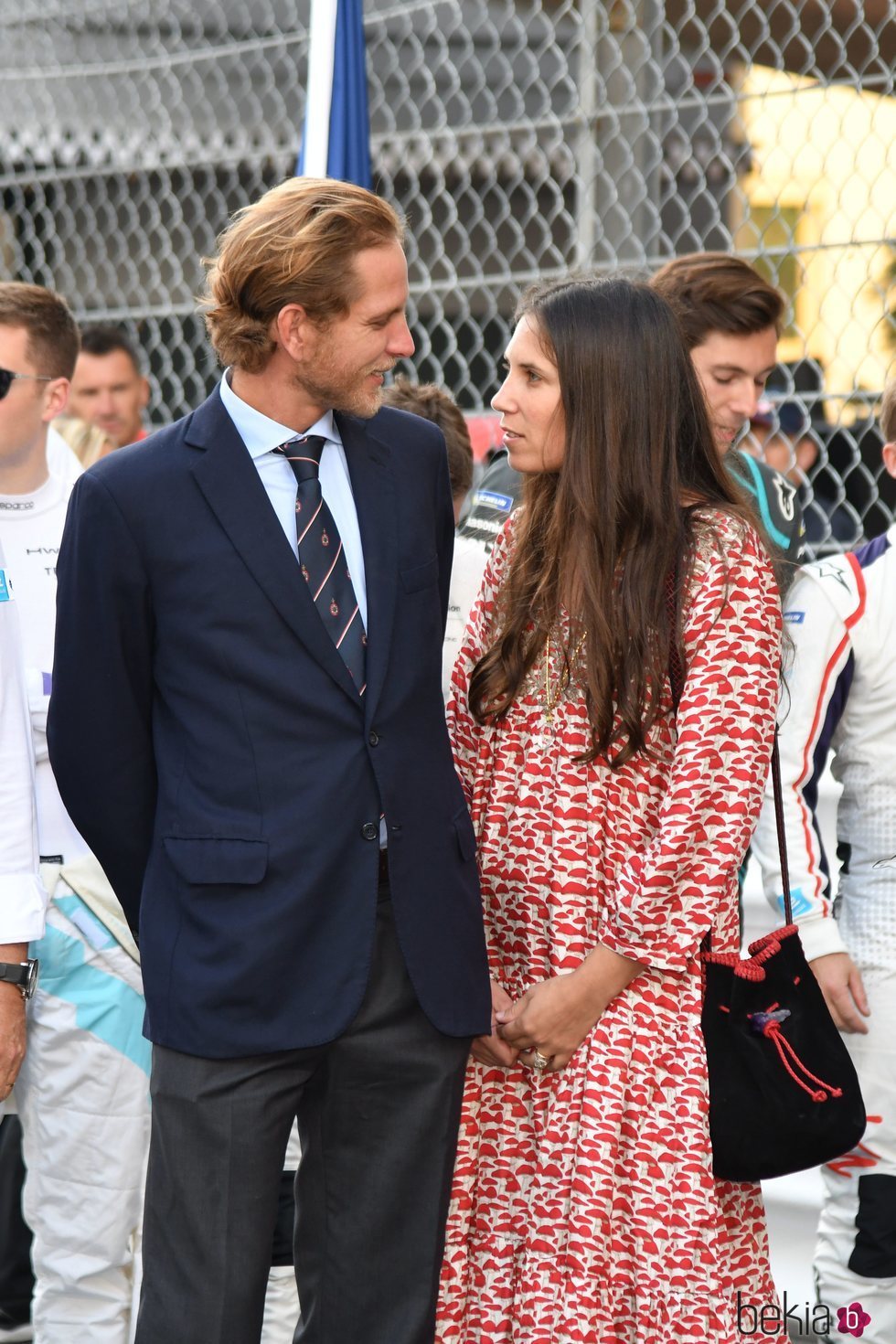 Andrea Casiraghi y Tatiana Santo Domingo, muy cómplices en el Gran Premio de Mónaco de Fórmula E 2019