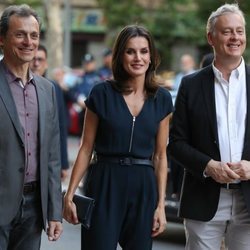 La Reina Letizia junto a Pedro Duque y Simon Manley en FameLab 2019