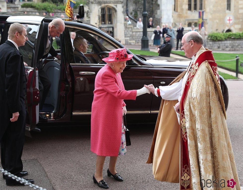 La Reina Isabel y el Duque de Edimburgo en la boda de Lady Gabriella Windsor y Thomas Kingston