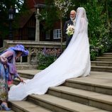 El vestido de novia de Lady Gabriella Windsor en su boda con Thomas Kingston