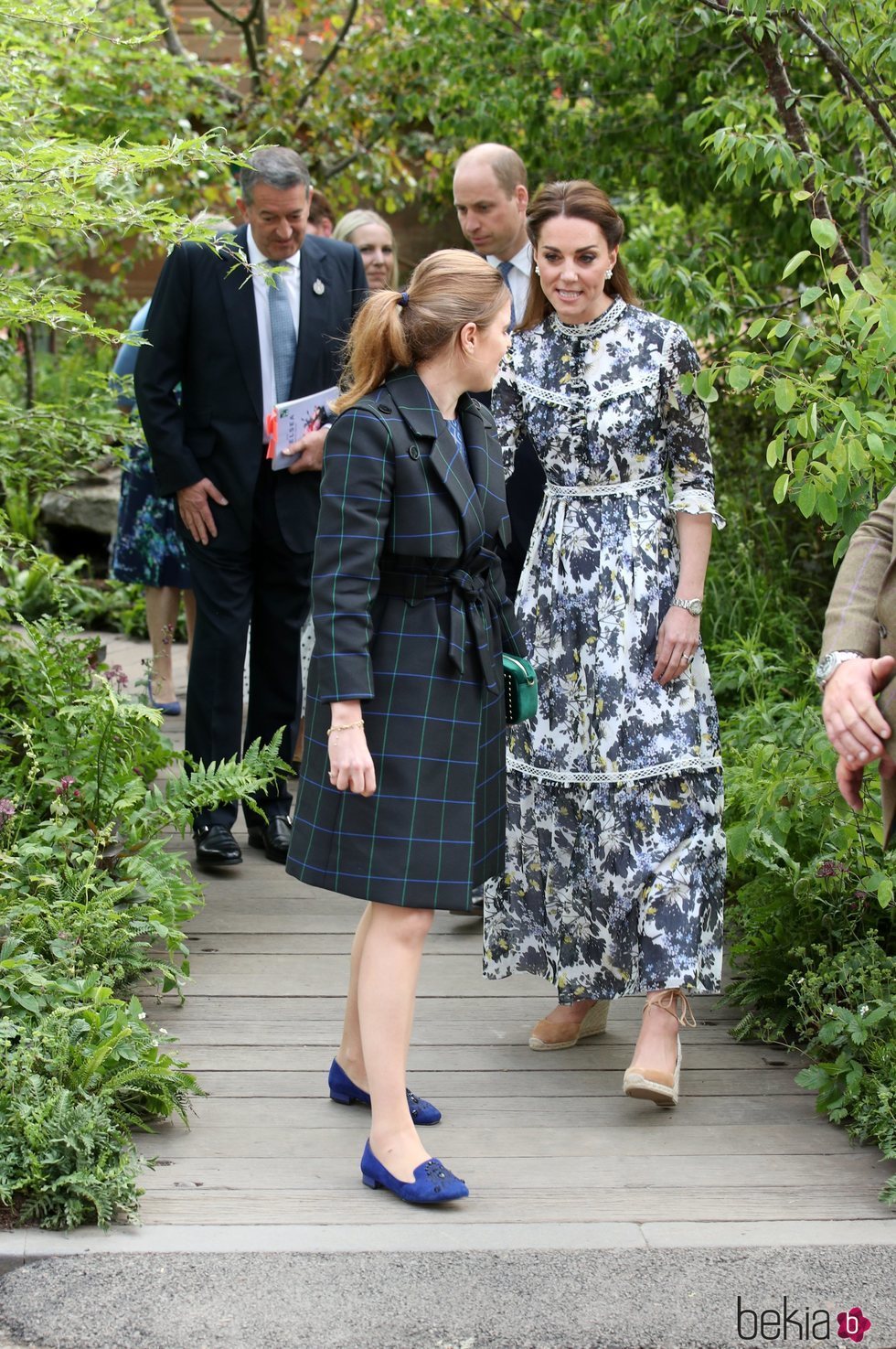 El Príncipe Guillermo y Kate Middleton con Beatriz de York en Chelsea Flower Show 2019