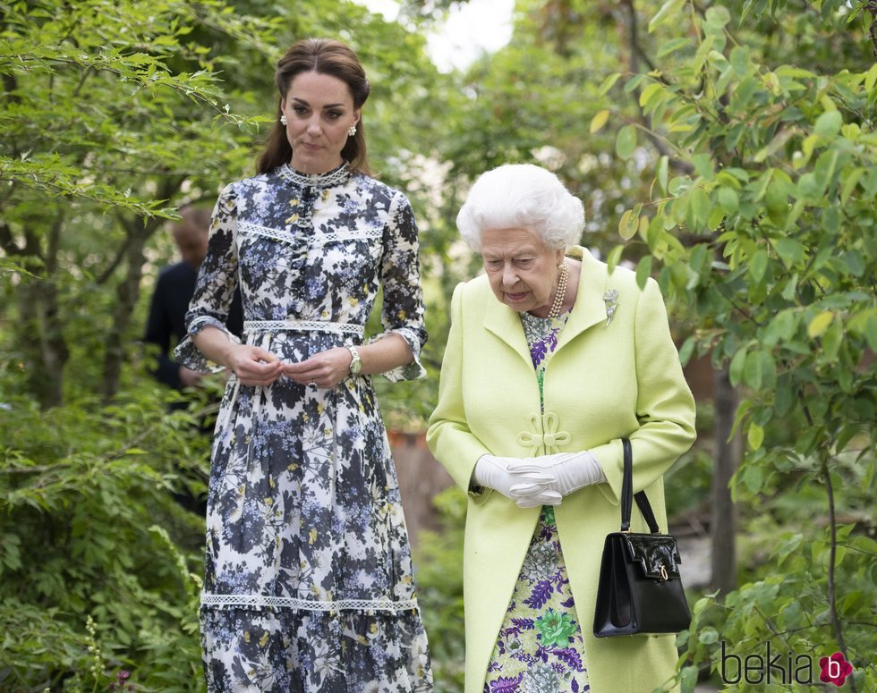 La Reina Isabel y Kate Middleton en Chelsea Flower Show 2019