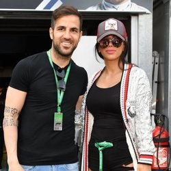 Cesc Fàbregas y Daniella Seeman en el Gran Premio de Fórmula 1 en Mónaco