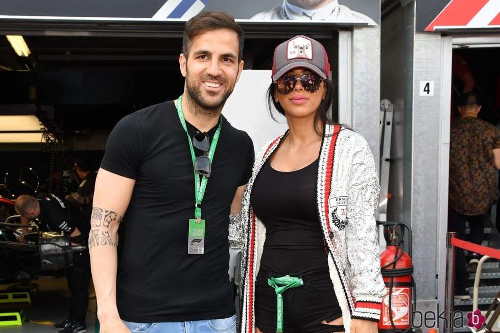 Cesc Fàbregas y Daniella Seeman en el Gran Premio de Fórmula 1 en Mónaco