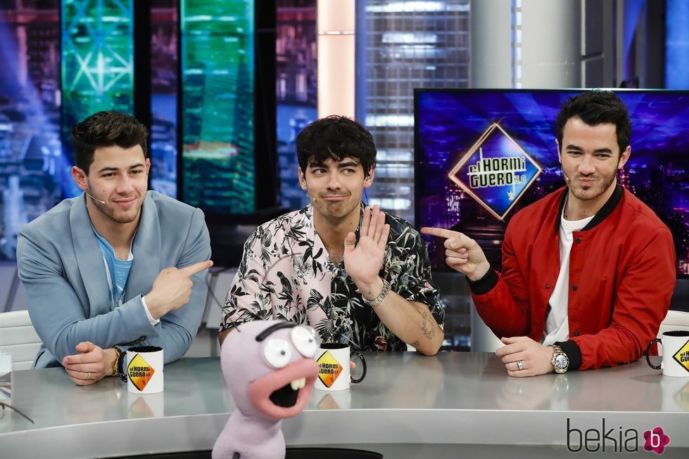 Los Jonas Brothers en su visita a 'El Hormiguero' tras volver juntos