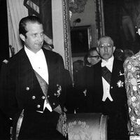 Alberto y Paola de Bélgica durante una cena de gala