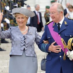 Los Reyes Alberto y Paola en el Día Nacional de Bélgica 2010