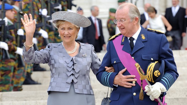 Los Reyes Alberto y Paola en el Día Nacional de Bélgica 2010