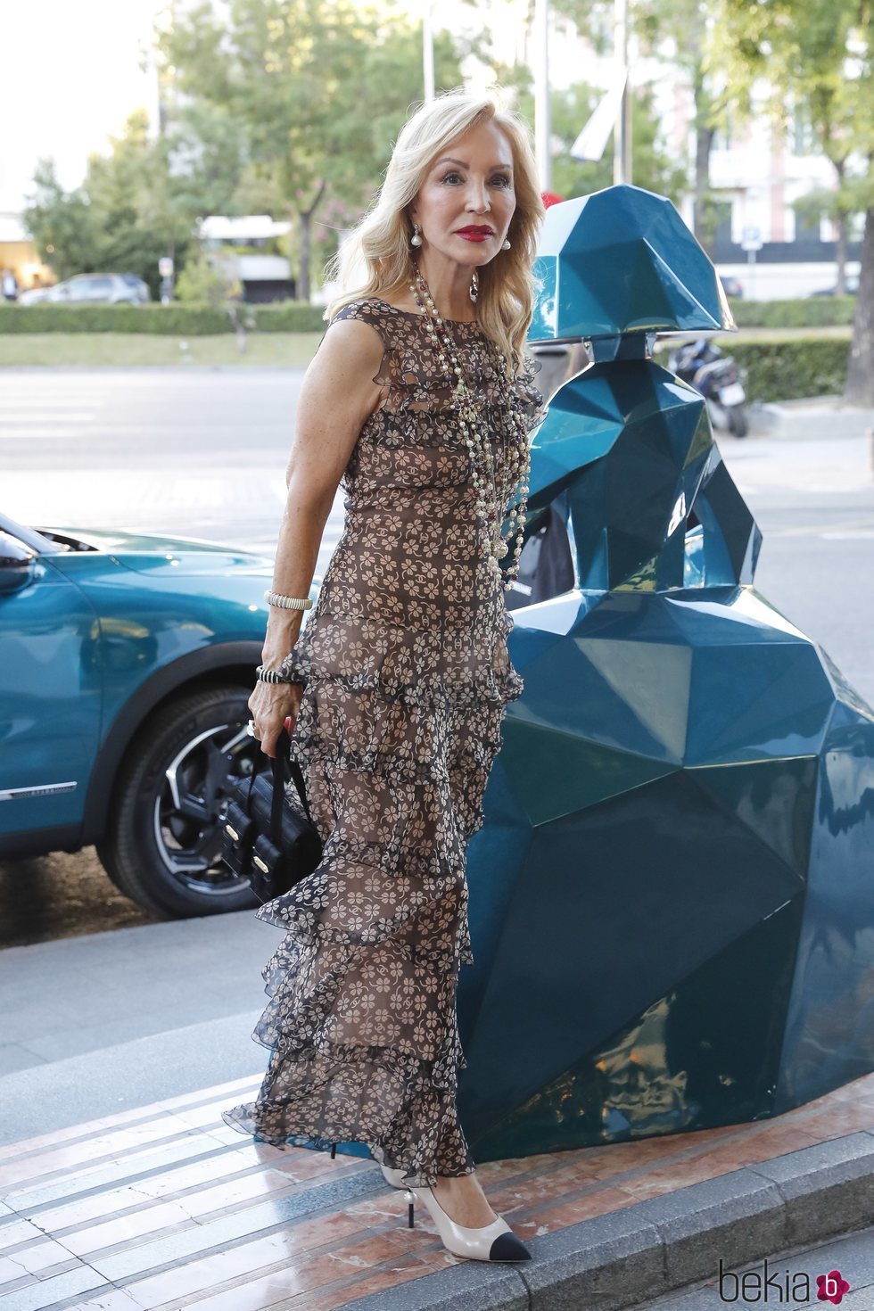 Carmen Lomana llegando a la Gala Solidaria contra el Cáncer de Elle