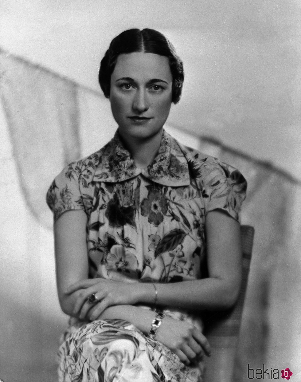 Wallis Simpson posando durante su juventud