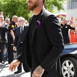 Sergio Ramos en la capilla ardiente de José Antonio Reyes