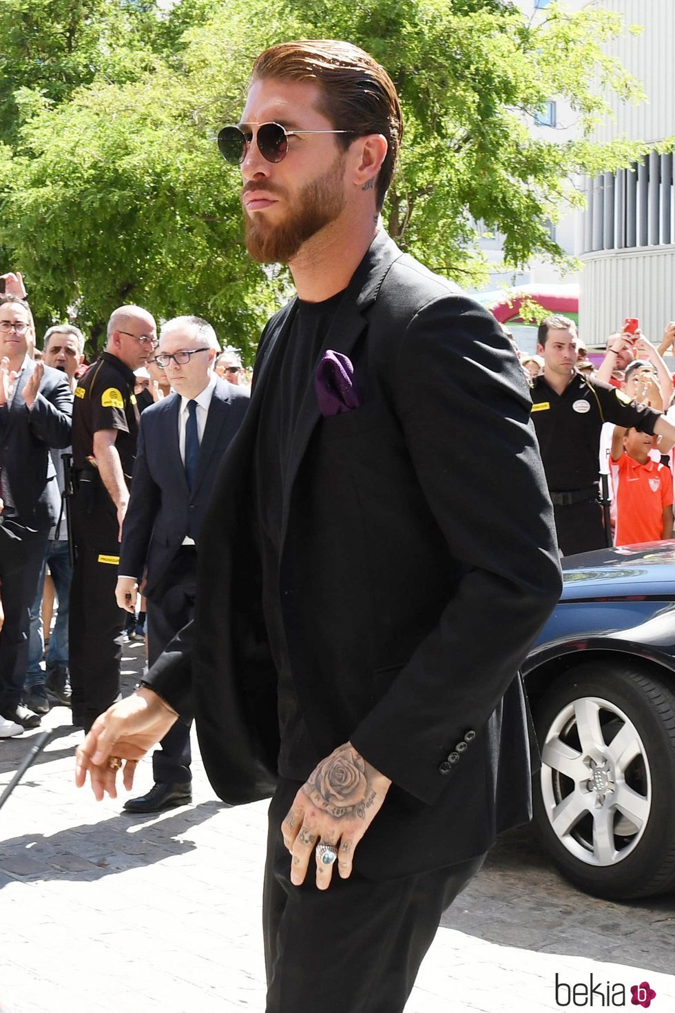 Sergio Ramos en la capilla ardiente de José Antonio Reyes