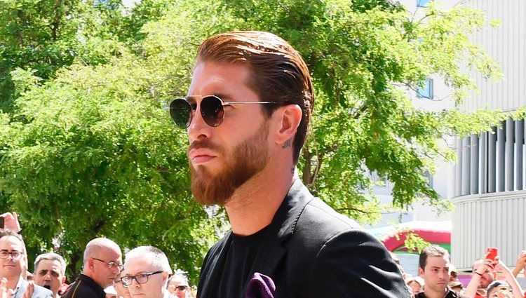 Sergio Ramos en la capilla ardiente de José Antonio Reyes