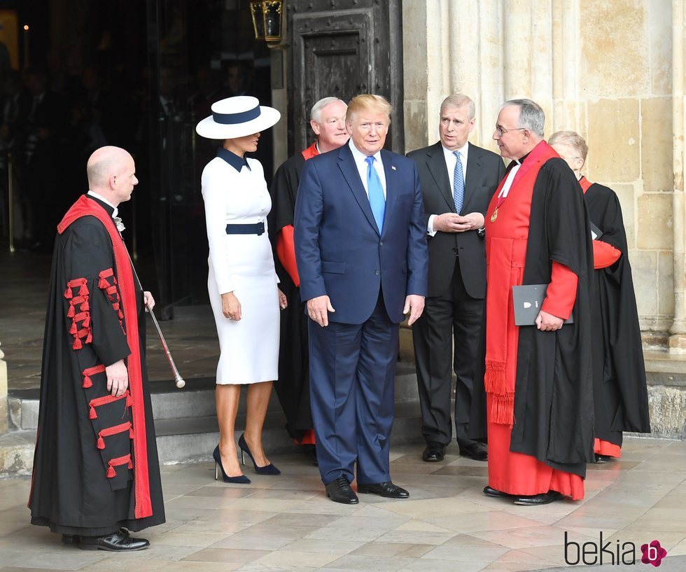 El Príncipe Andrés en la Abadía de Westminster junto con Donald y Melania Trump en su Viaje de Estado a Reino Unido