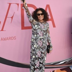 Diane von Fürstenberg en la alfombra roja de los CFDA FASHION AWARDS 2019