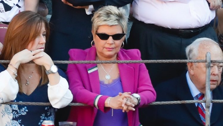 Terelu Campos durante la corrida de la beneficiencia en las Ventas