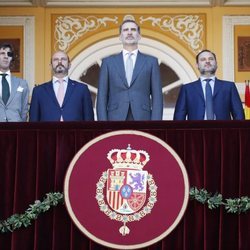 El Rey Felipe VI con José Luis Ábalos, Pedro Rollán Ojeda y Juan José Padilla