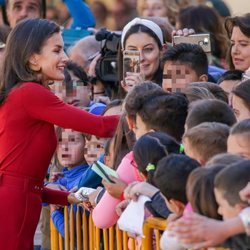 La Reina Letizia a su llegada al Seminario para Periodistas y Comunicadores